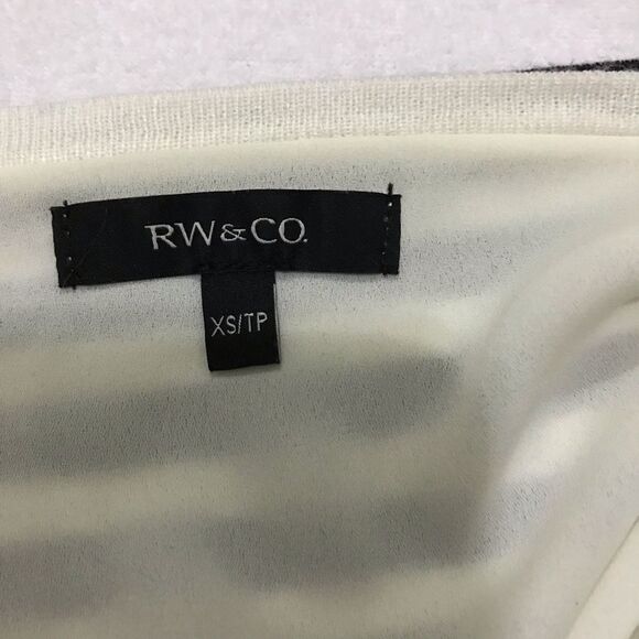 Striped V-Neck Sweater - Black and White - Picture 5 of 9